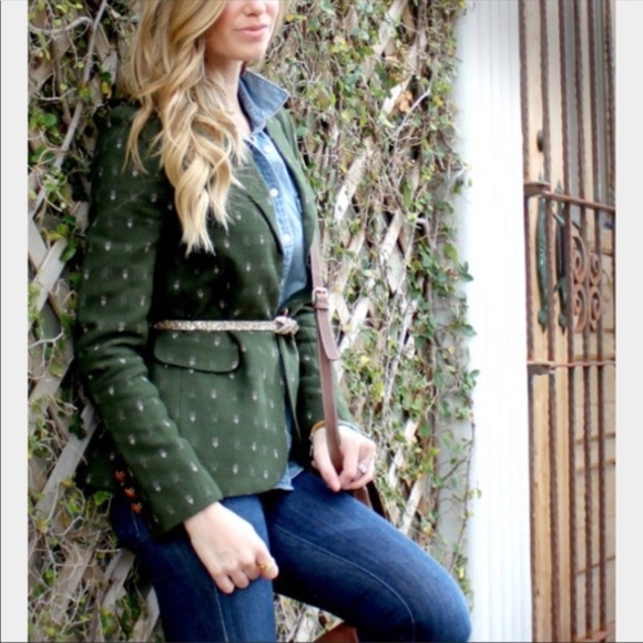 Anthropologie Jackets & Blazers - Anthropologie Madchen Olive Green Blazer Jacket XS